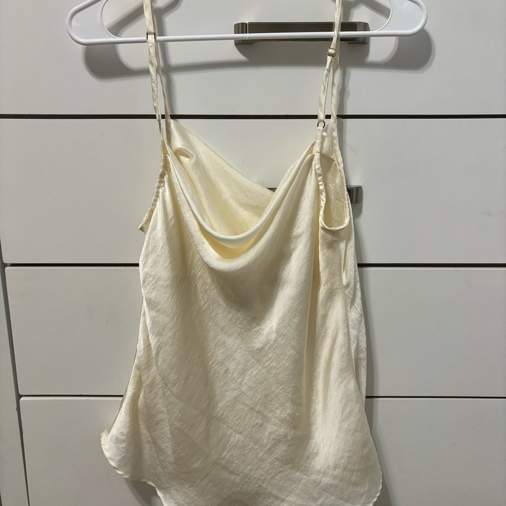 Show Me Your MuMu Cream Silk Tank Top - Picture 2 of 6